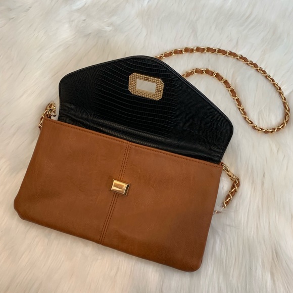 Aldo Brown Patterned Purse w/ Chain Strap - Picture 5 of 7